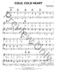 Cold Cold Heart piano sheet music cover